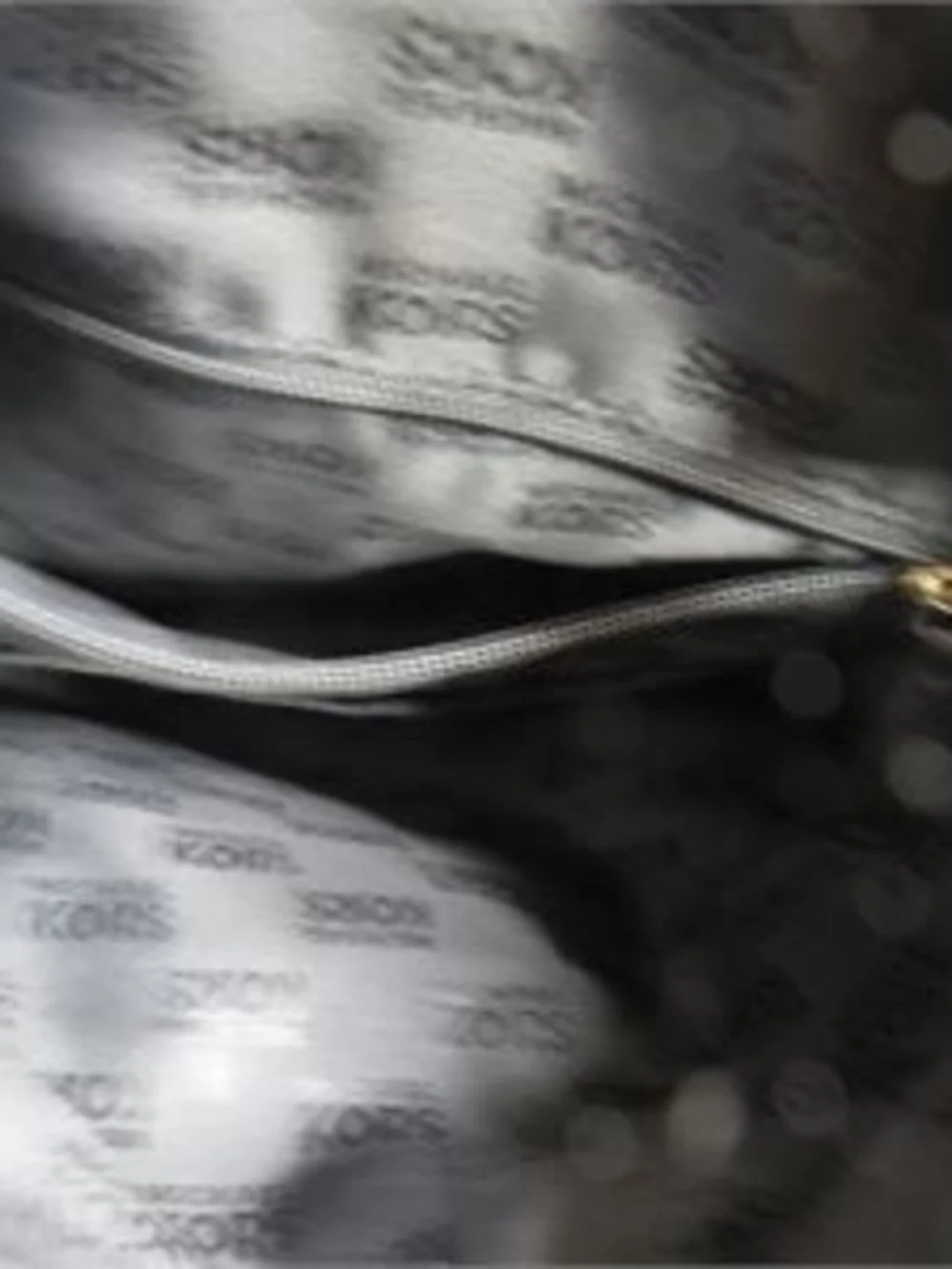 Michael Kors Black Leather Shoulder Bag with Gold Hardware